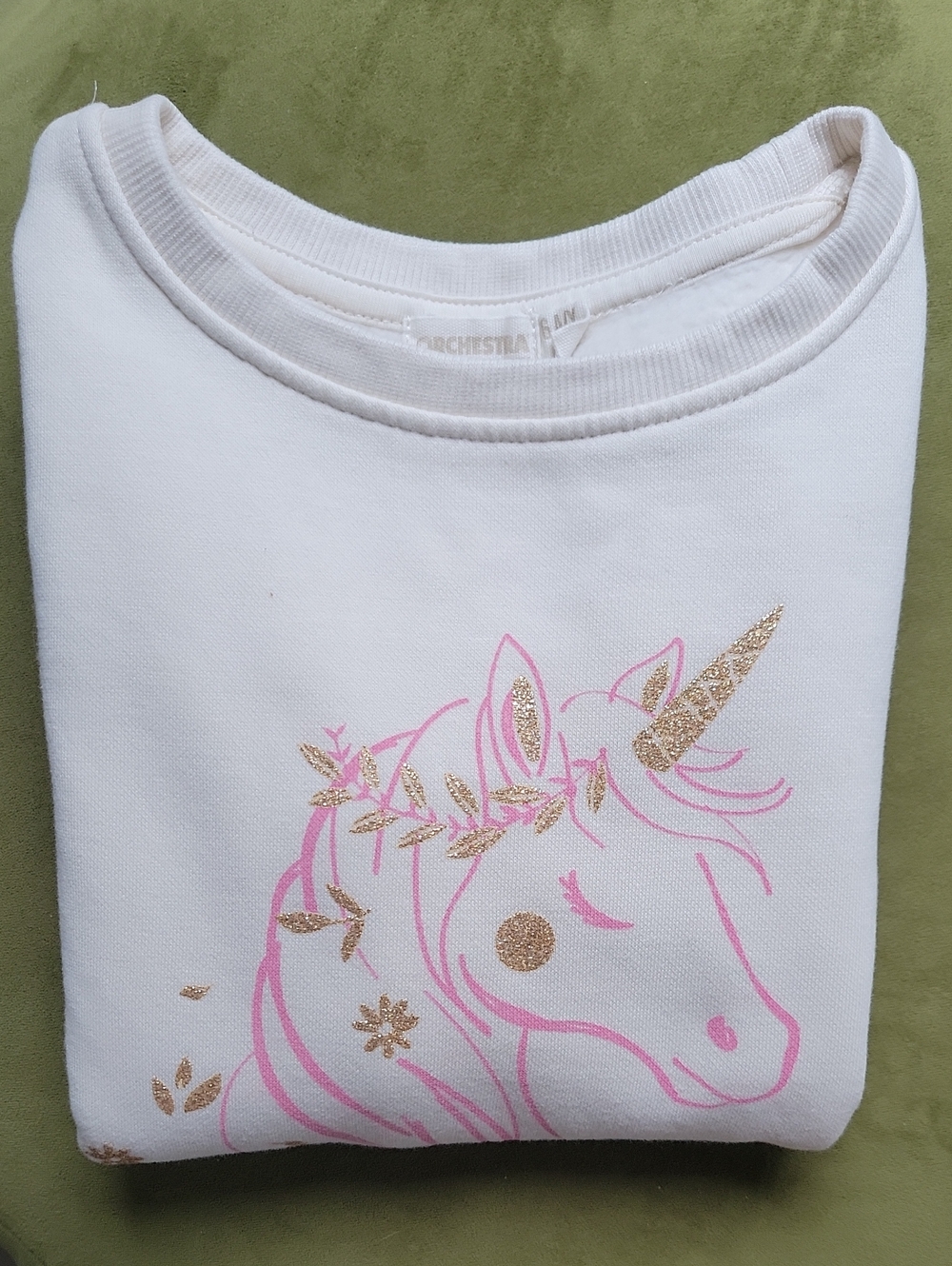 Girl 6Y Sweatshirt Licorn Like New